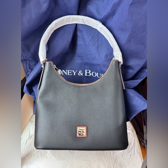 Dooney & Bourke Handbags - New Dooney & Bourke Black Pebble Leather Hobo Shoulder Bag